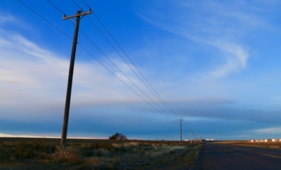 telephone pole in the countryside